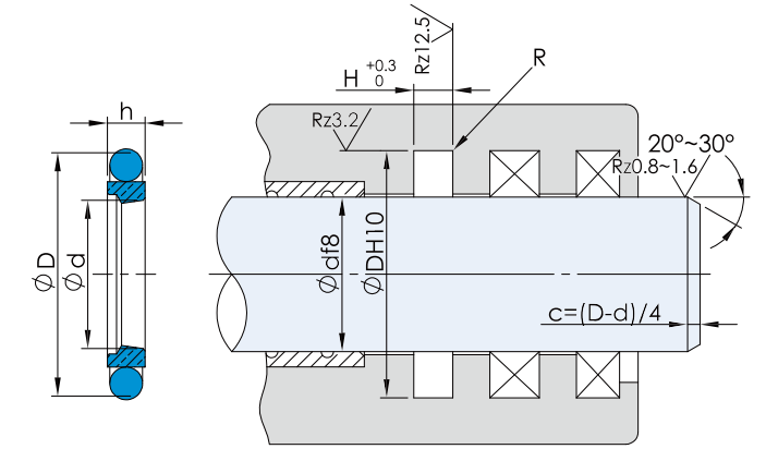 Step seal technical drawings