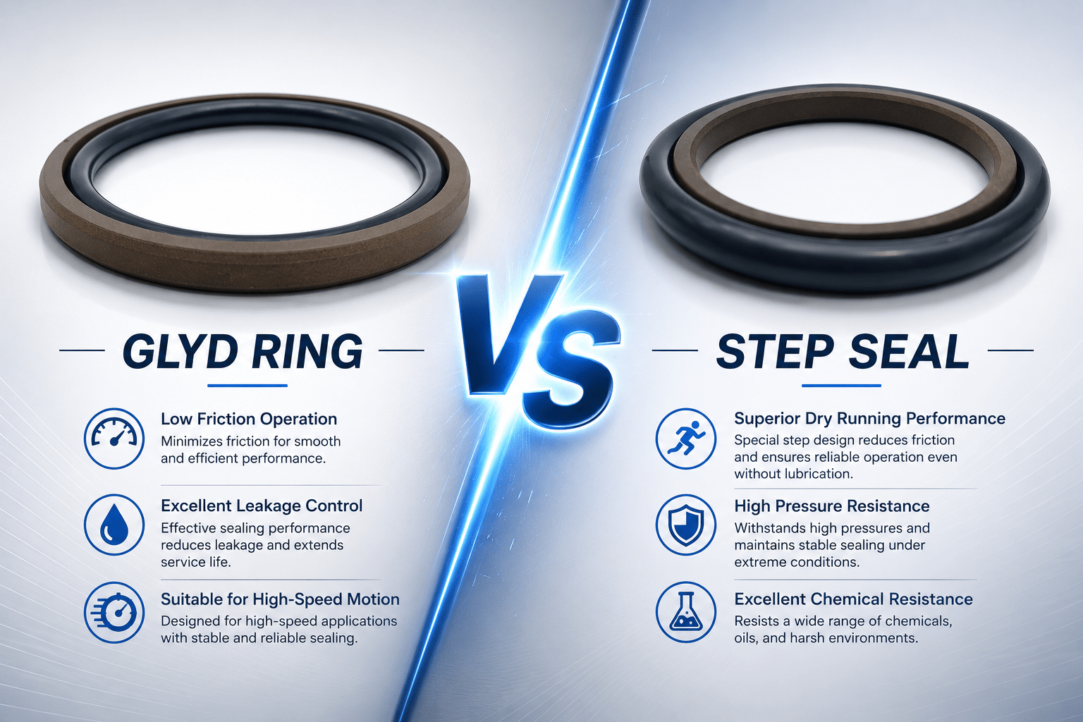 GLYD RING vs STEP SEAL