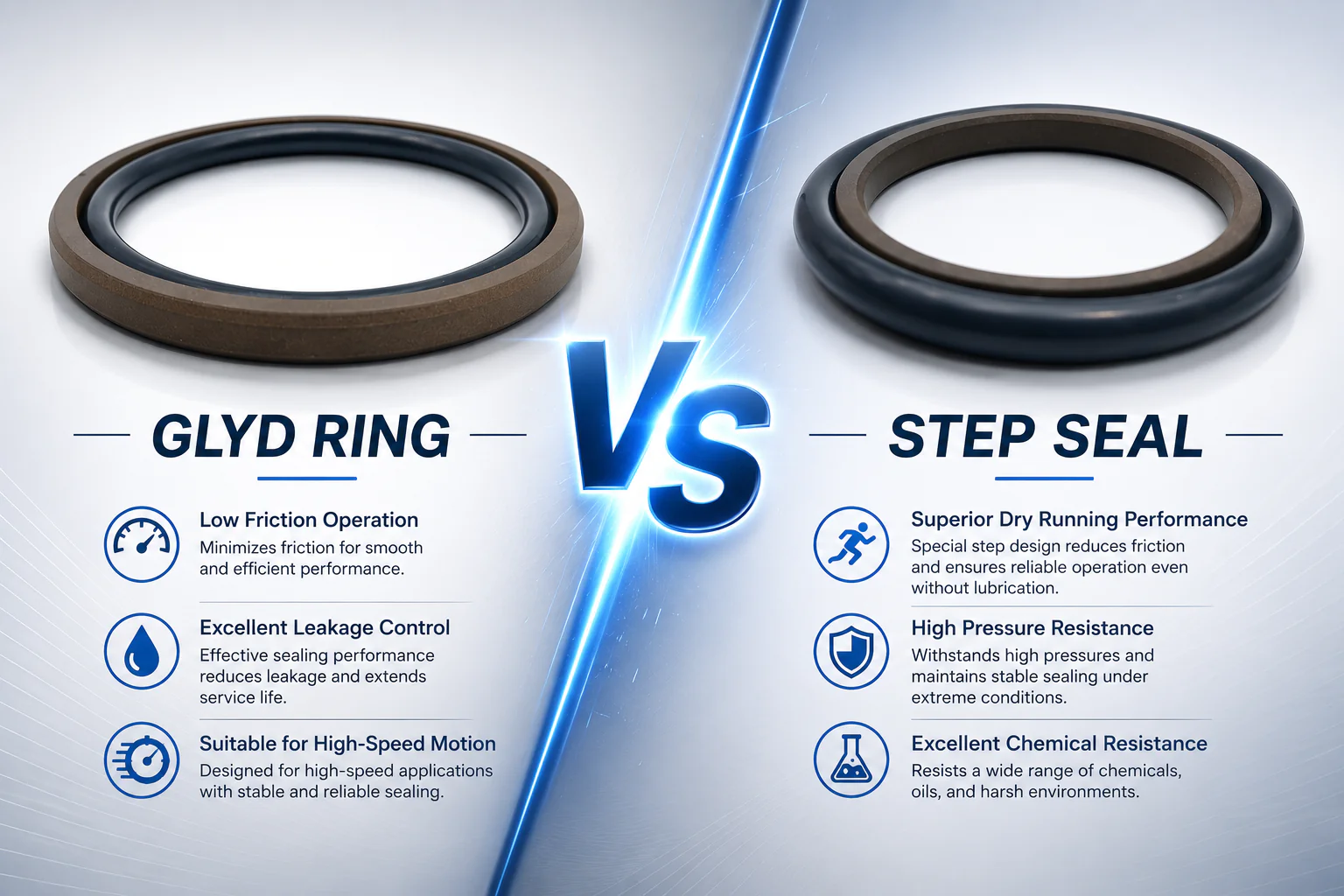 GLYD RING vs STEP SEAL